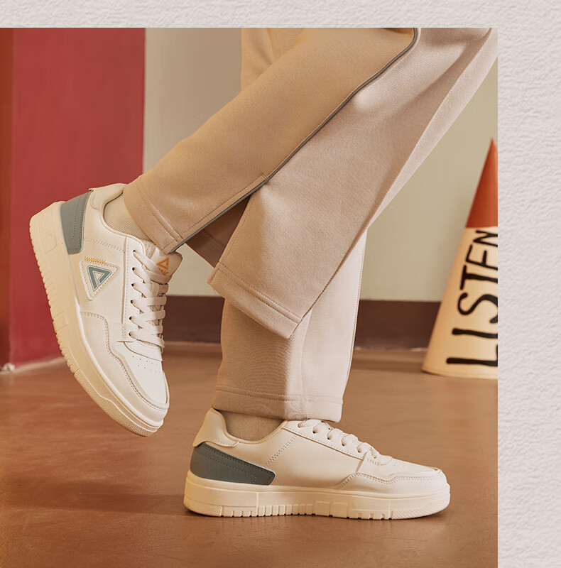 PEAK Women's Sneakers, Summer Mesh Breathable Wear-Resistant Casual Shoes, Air Force One Style White Sneakers for Women, Sports Shoes DB310128 9