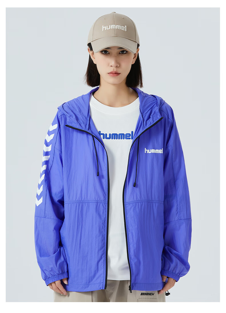Hummel Spring And Summer Lightweight Jacket for Men And Women, Couple's Matching Hooded Sun Protection Clothing, Casual Outdoor Jacket, White, Size S 14