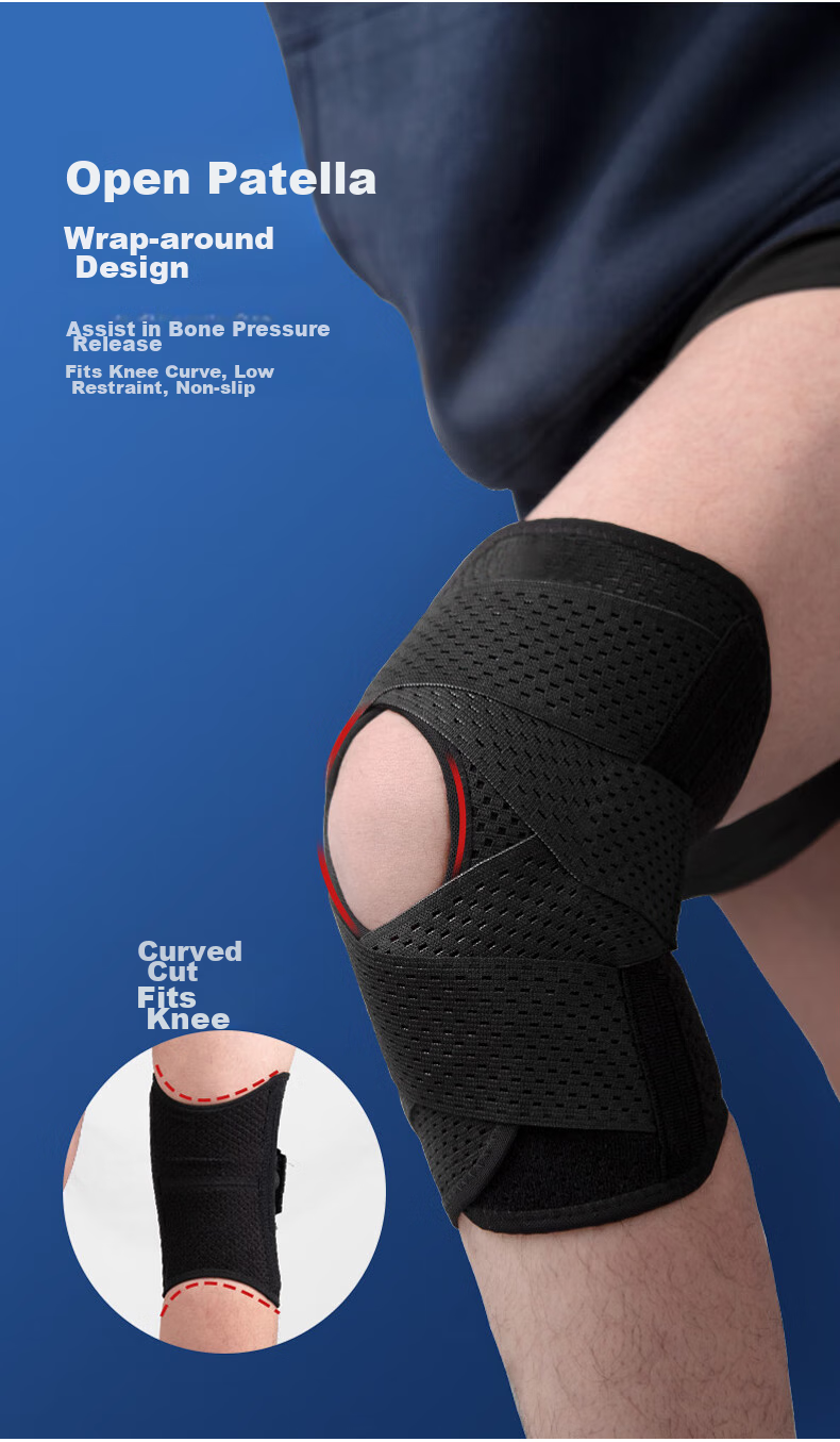 Chidong Meniscus Injury Knee Brace for Running, Cycling, Badminton, Arthritis, Unisex Patellar Strap Support, Single Piece, Size L 10