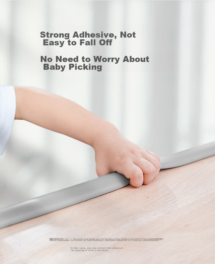 Bangbangzhu L-Shaped One-Tear Adhesive Safety Bumper Strip, Wall Corner Protection Strip, Thickened, 4-Meter Package, Gray 6