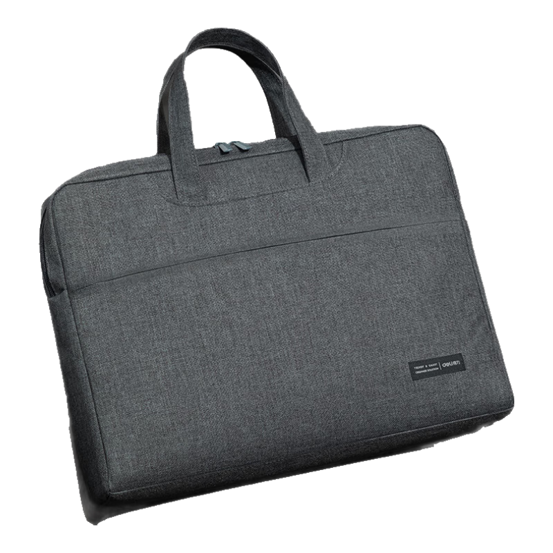 Deli Briefcase, Widened Three-Dimensional Office Handbag/conference Bag/business Bag/document Bag/briefcase with Zipper, Laptop Bag for Men, Gray