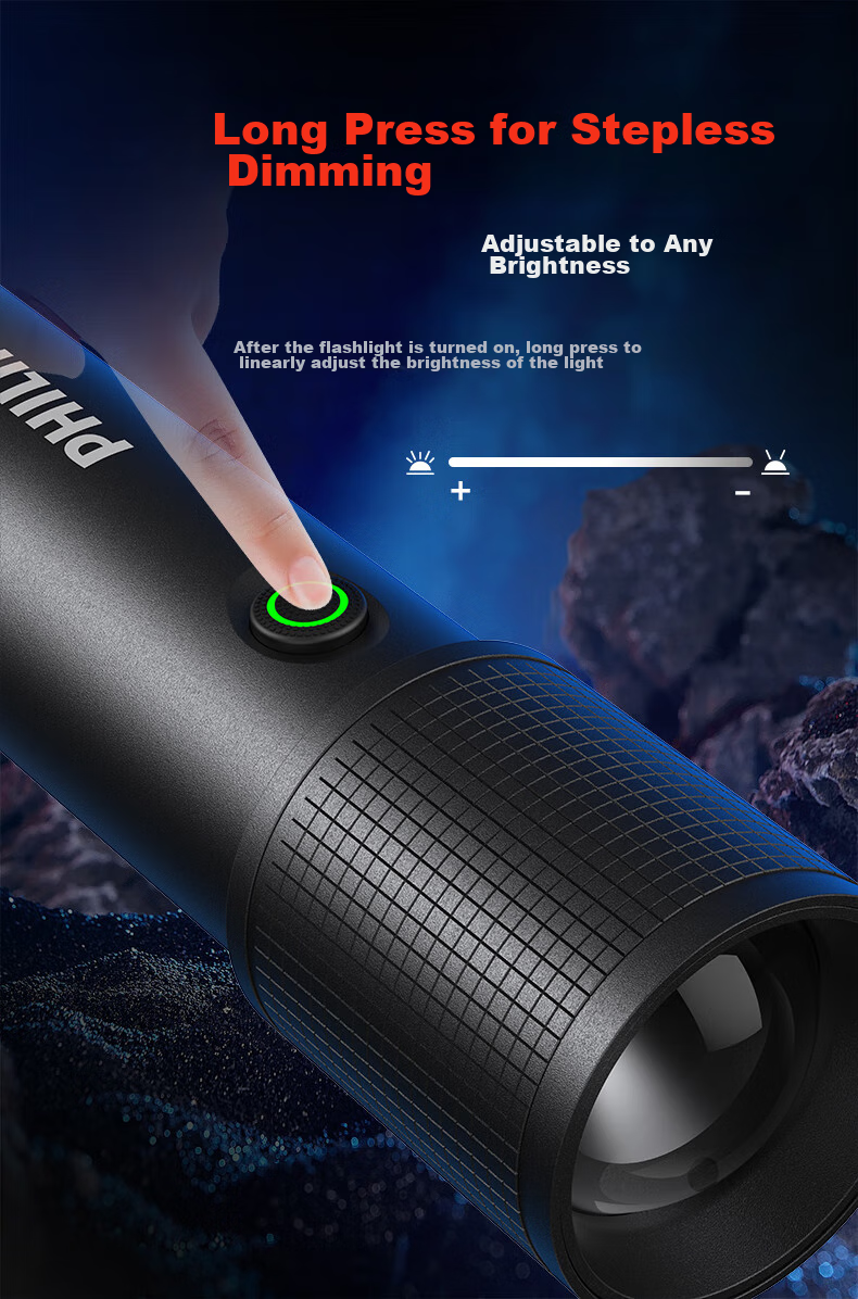 PHILIPS Flashlight, High Brightness, Long Battery Life, Outdoor Survival, Super Bright, Home Use, Compact Outdoor Lighting, Emergency Light SFL2185 7