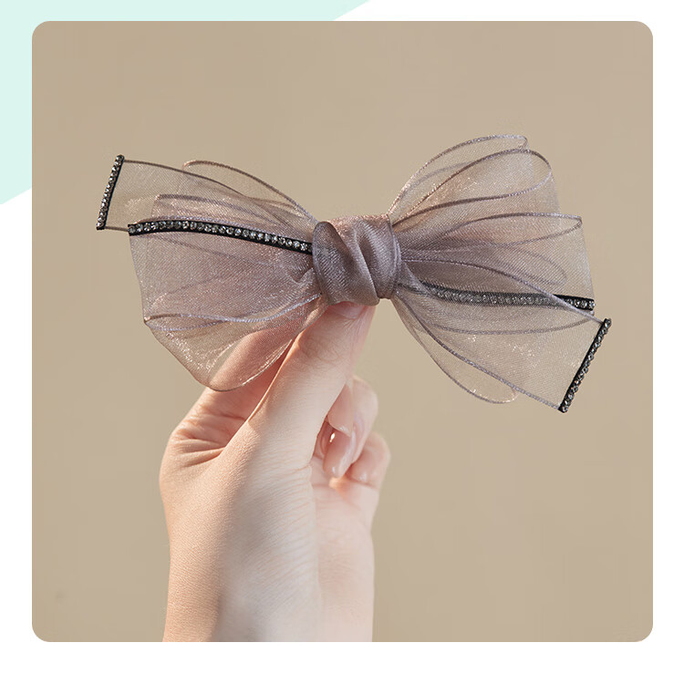 CHIMERA Korean Organza Bow Hair Clip, Ponytail Barrette, Half-Up Hairpin, Hair Accessory for Women, Mid-Autumn Festival Gift 7