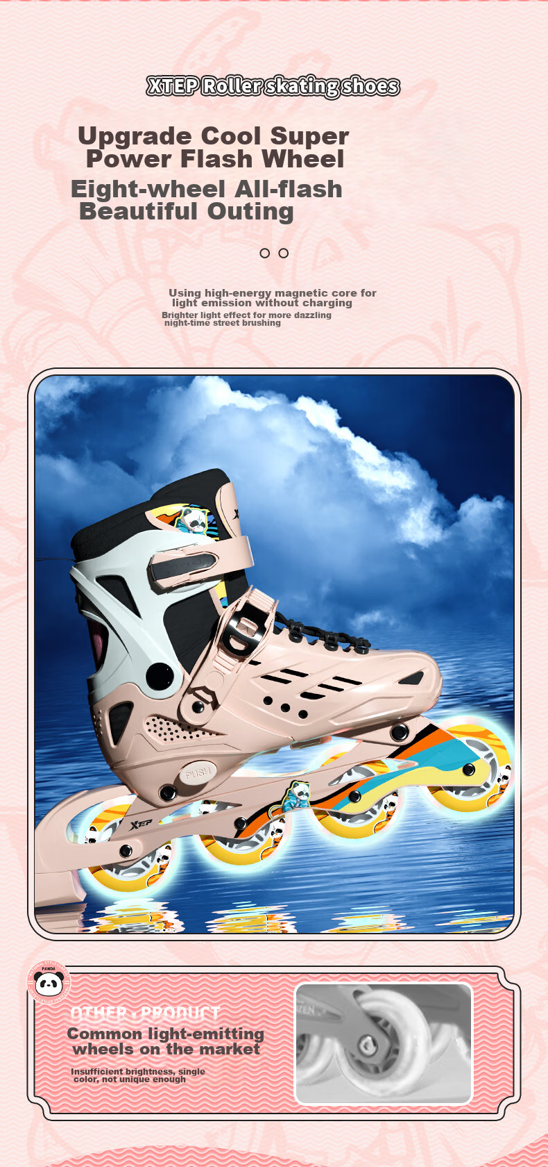 XTEP Roller Skates for Children, Inline Skates for Girls, Skateboard Shoes for Boys [Essential for Primary And Secondary School Roller Skating Courses] 12