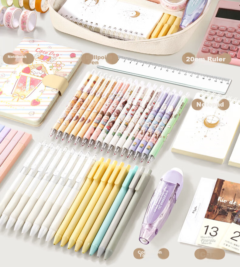 Jinzhi 9-Layer Extra Large Capacity Pencil Case, Stylish Stationery Box for Girls, Simple Pencil Case for Middle School Students, Multifunctional Storage Bag for Female Elementary School Students, Essential for Sixth Grade Back-To Supplies, Beige 5