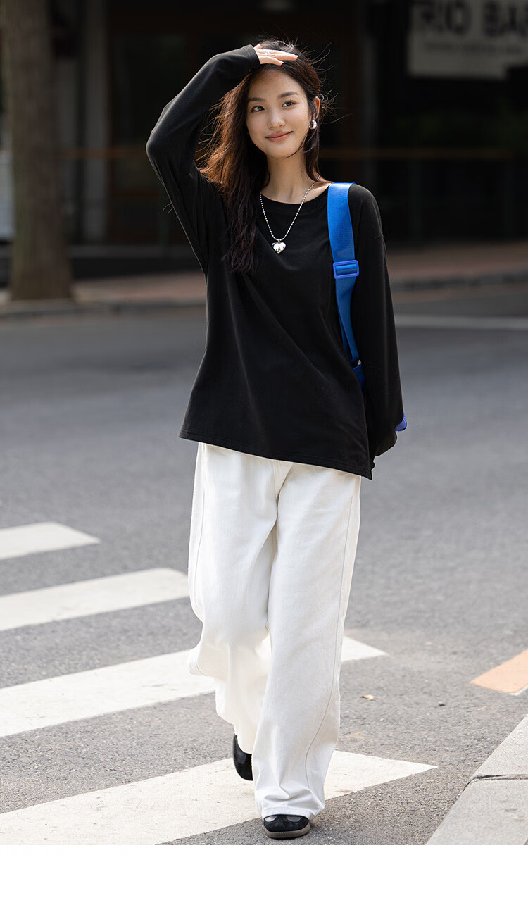 Dme [De Rong Warm T-Shirt] 2025 Spring And Autumn Basic Wear, Side Slit Hem Base Layer for Wome 17