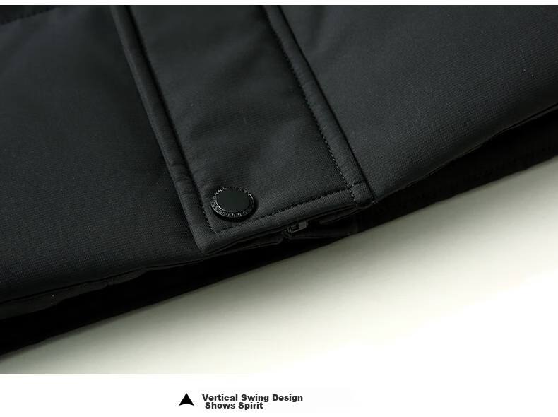 SNOWFLYING Men's Short down Jacket with Detachable Hood, Thickened Warm Casual Business Autumn And Winter Coat Menswear 185 21