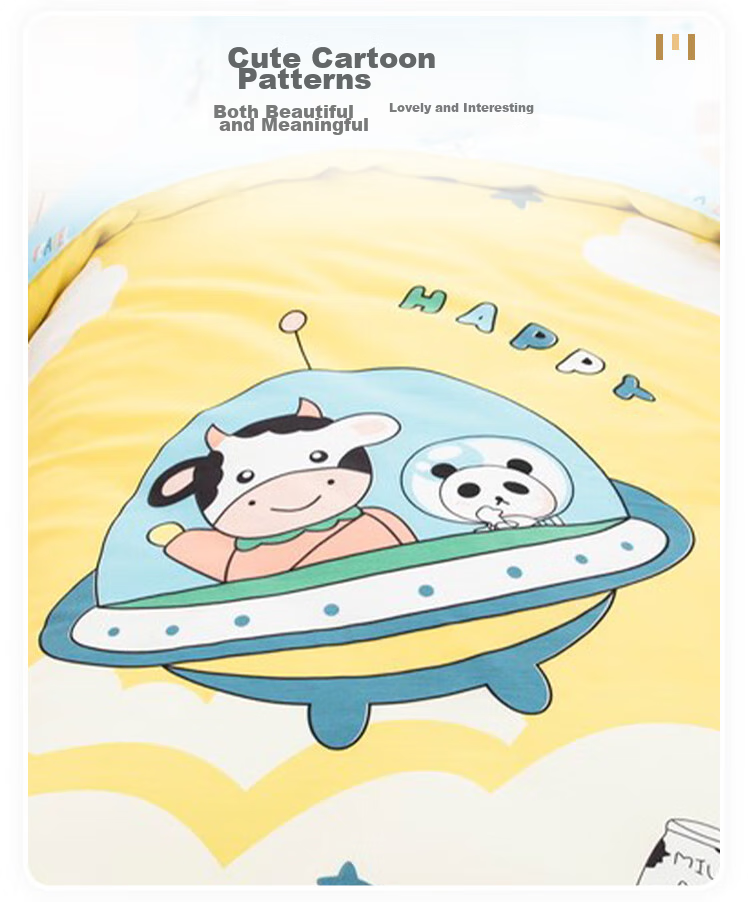9I9 Children's Duvet Cover, Pure Cotton Baby Quilt Cover, Infant Kindergarten Bedding, Class A Nap Supplies, Car Seat Cover, 150*120 8