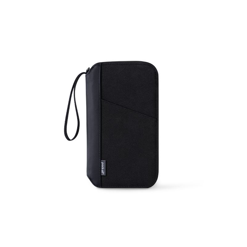 Pack All Passport Organizer Travel Document Holder RFID Blocking Card Wallet Black