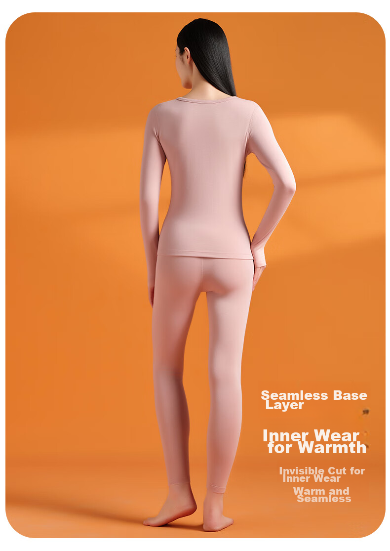Yiershuang [Containing Cashmere And Silk] Women's Thermal Underwear Set, Cotton Base Layer Autumn Top And Pants for Wome 19
