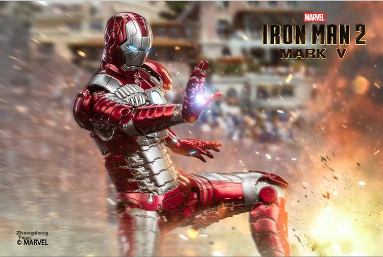 Marvel Iron Man MK5 Action Figure Model with Articulated Joints, Boys' Birthday Gift 12