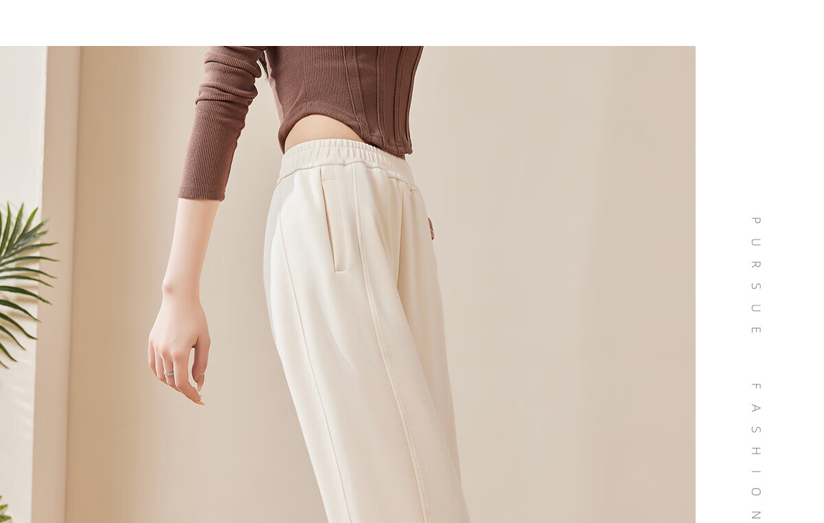 Chushen Women's Casual Pants, Fashionable And Versatile, High-Waisted Loose-Fitting Slimming Nine-Point Harem Pants, Grandma Pants S141K2005 24