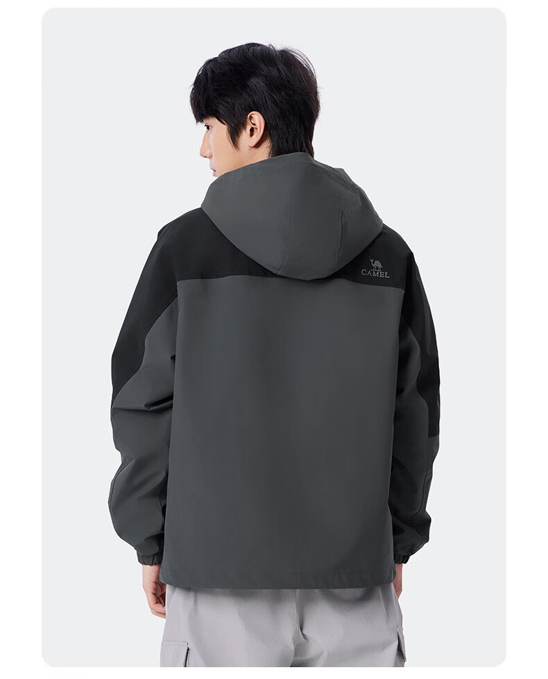 CAMEL Mountain And Sea Jacket for Men And Women, Trendy Windproof Casual Sports Outdoor Hiking Coat for Spring And Autumn M13CA6V040 38