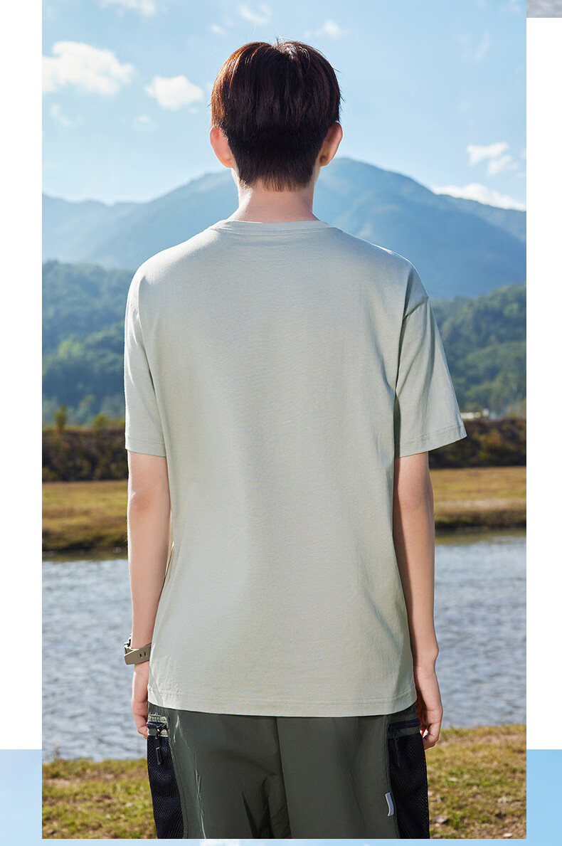 361° Men's Short Sleeve T-Shirt Spring Summer Sports Loose Casual Outdoor Crew Neck Top Unisex 632623106-2 19