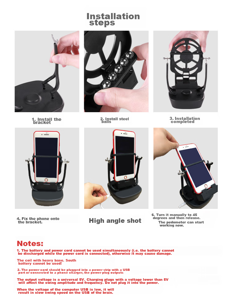 Banzheni Mobile Phone-Specific High-Speed Rechargeable Wristband Watch, Pedometer, Shaker Bracelet, Portable Silent Automatic Jogging Device, Step Counter, Sports WeChat Step Tracker - Upgraded Versio 18