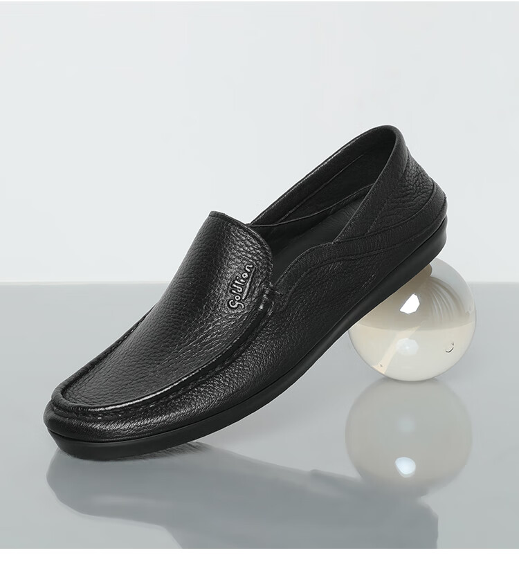 Goldlion Men's Loafers Casual Lightweight Dual-Wear Business Suede Shoes G559410402AAB Black Size 39 6