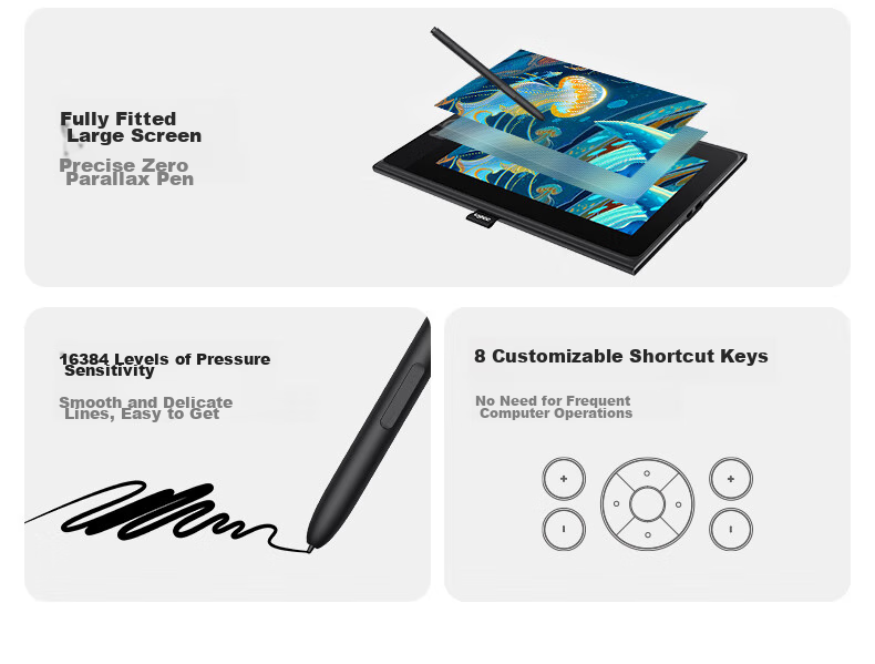 UGEE D6 Smart Eye Protection Drawing Tablet for Students, Digital Screen Graphics Tablet for Middle and High School Learning 2