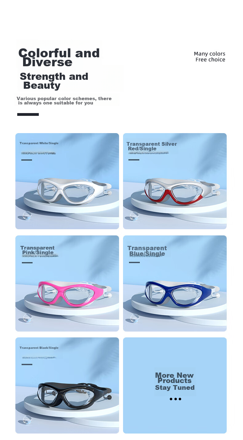 Jiehu Swimming Goggles, High-Definition Anti-Fog Glasses for Nearsightedness, Waterproof Diving Goggles for Men And Women, Adult Clear Lens Protective Eyewear 15