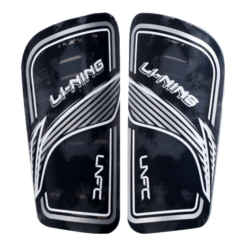 Li-Ning Shin Guard Soccer Special Children And Adults Foot Protection Plate Professional Competition Sports Protective Gear Insert Board Black Silver S