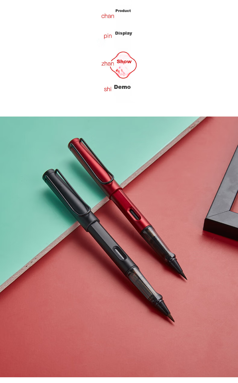 Liupinshuyuan Small Regular Script Calligraphy Brush Pen, Shuli Pen for Calligraphy Practice, Adult Fountain Pen-Style Water-Based Ink with Line Enhancing, Large And Medium Regular Script, Sheep And Wolf Mixed Hair Chinese Painting Brush 12