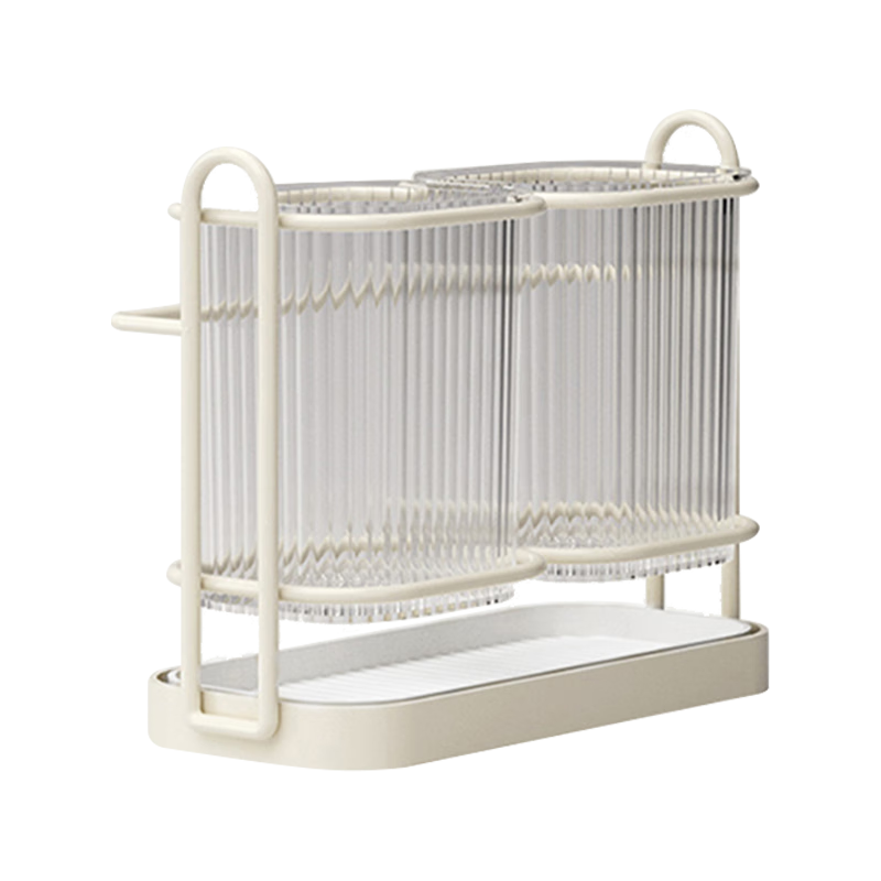 KATEI STORY Japanese Chopstick Storage Box, Wall-Mounted Household Chopstick Organizer, Countertop Chopstick Holder, Kitchen Draining Chopstick Basket, Chopstick Tube
