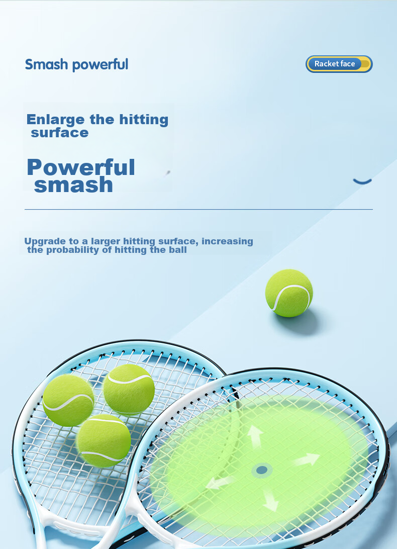 PINJIAN Tennis Training Device with Rope, Single Player Practice with Rebound, Self-Training Tool for Beginners And College Students, Single Tennis Racket 12