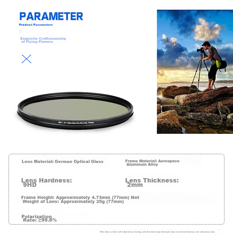 JJC S+CPL Polarizing Filter 40.5mm, Suitable for Sony 16-50, 28-60, ZV-E10L, ZVE-10M2, ZVE-10 Second Generation, A7C2, A6400 Cameras 8