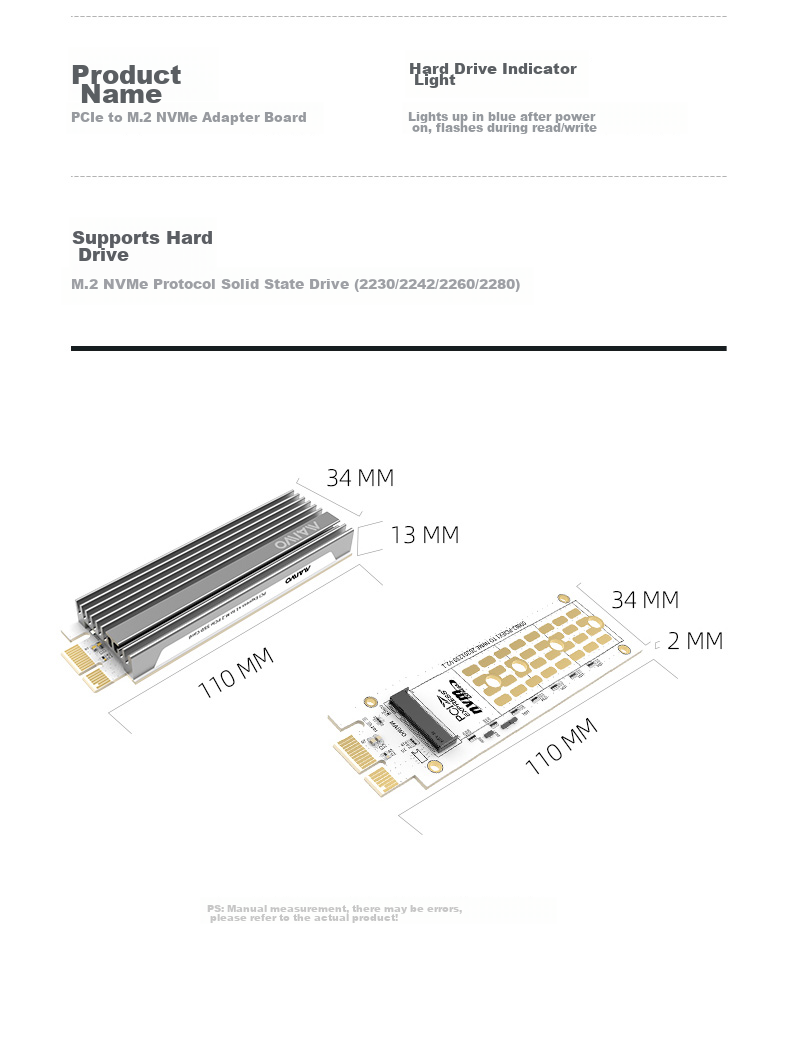 MAIWO KT060 PCIe to M.2 NVMe Adapter Card, Full-Speed M.2 to Gen3 Computer Expansion Card, Vertical RGB Colorful, Supports PCIe X4/X8/X16, with Heatsink 13