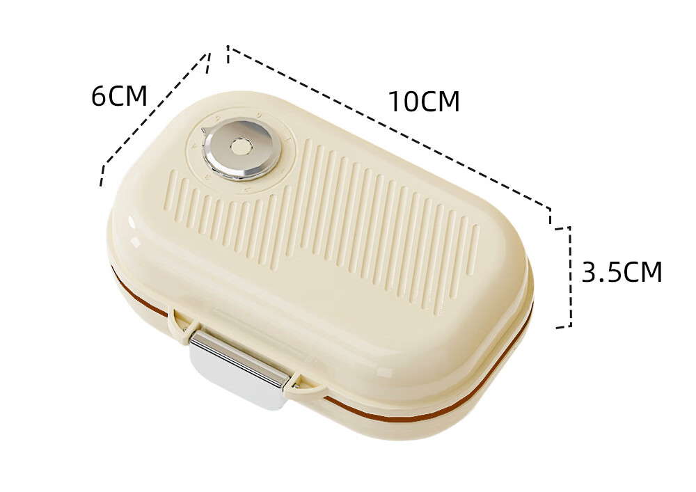 Lehuolvxing Pill Organizer, Portable Medicine Dispenser, Compact Mini Box for Storing Medications, Sealed Container for Pills 4