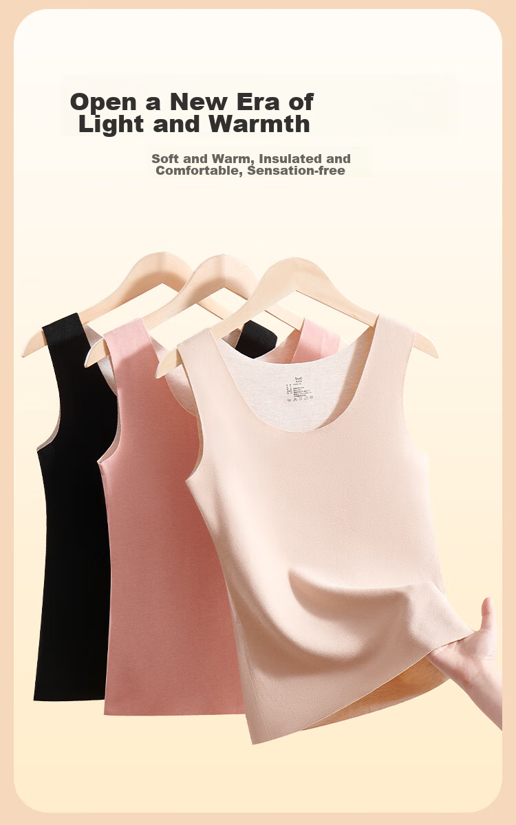 MiiOW [Contains Cashmere And Silk] Women's Thermal Vest, 2026 New Style, Fleece-Lined Seamless Heat-Generating Inner Layer Autumn Wear, 2XL 4
