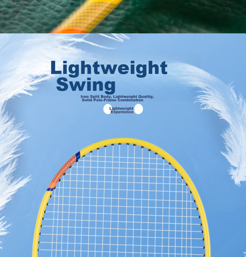 Deli Badminton Racket, Durable Basic Entertainment Wear-Resistant, Suitable for Beginners, Male And Female Players, Includes Three Shuttlecocks 9