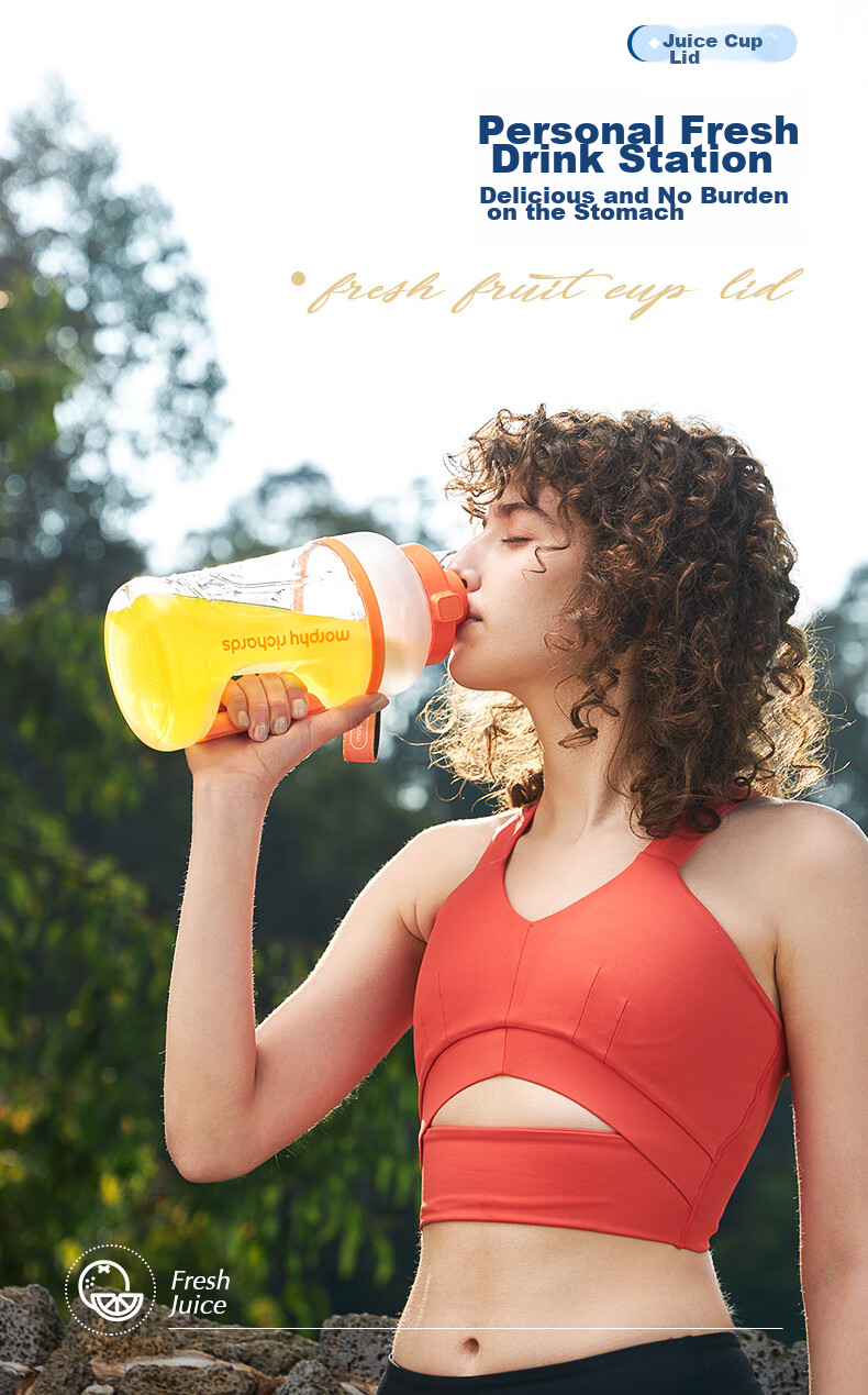 Morphyrichards Juicer, Popular Juicing Bucket, Portable Sports Juicing Cup, Wireless Charging Juice Cup, Travel Cup, 10 Cups with 40-Second Battery Life, Fresh Squeezing, 1L Capacity, MR9802 Feiceng Gree 8
