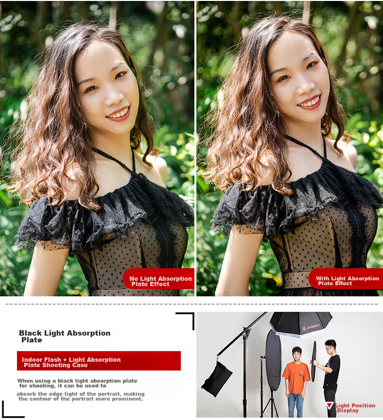 JINBEI JINBEI Five-In Reflector Photography Studio Foldable Fill Light Board Portable Outdoor Photography Softbox Gold Silver Black White Equipment 80 Five-In Reflector 12