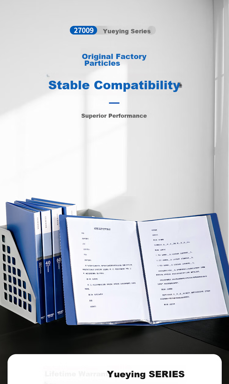 Deli 4-Piece Combination File Folder Set, 30 Pages + 40 Pages + 60 Pages * 2, Elementary School Exam Paper File Document Storage Folder, Student Office Supplies Large Capacity 27009 2