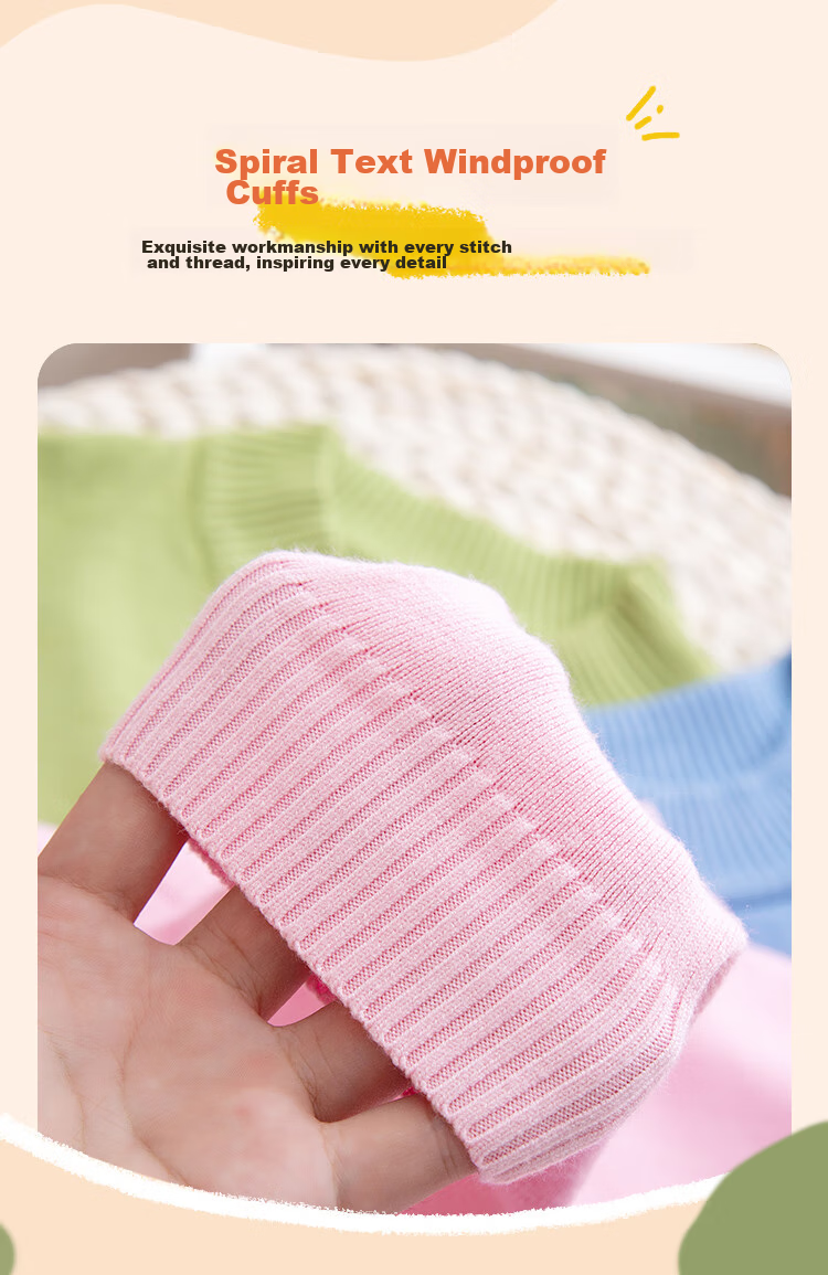 Baleno Girls Fleece Lined Sweater Winter Stylish Half Turtleneck Knitwear Kids Warm Base Layer Top 7