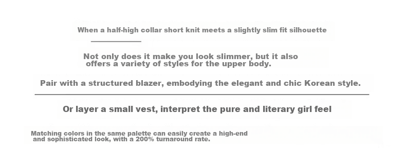 XUEXIMAN Semi-Turtleneck Base Layer for Women, Autumn And Winter Solid Color High-End Base Shirt, Versatile Slimming Knitted Sweater Suitable for Outer Wear 6