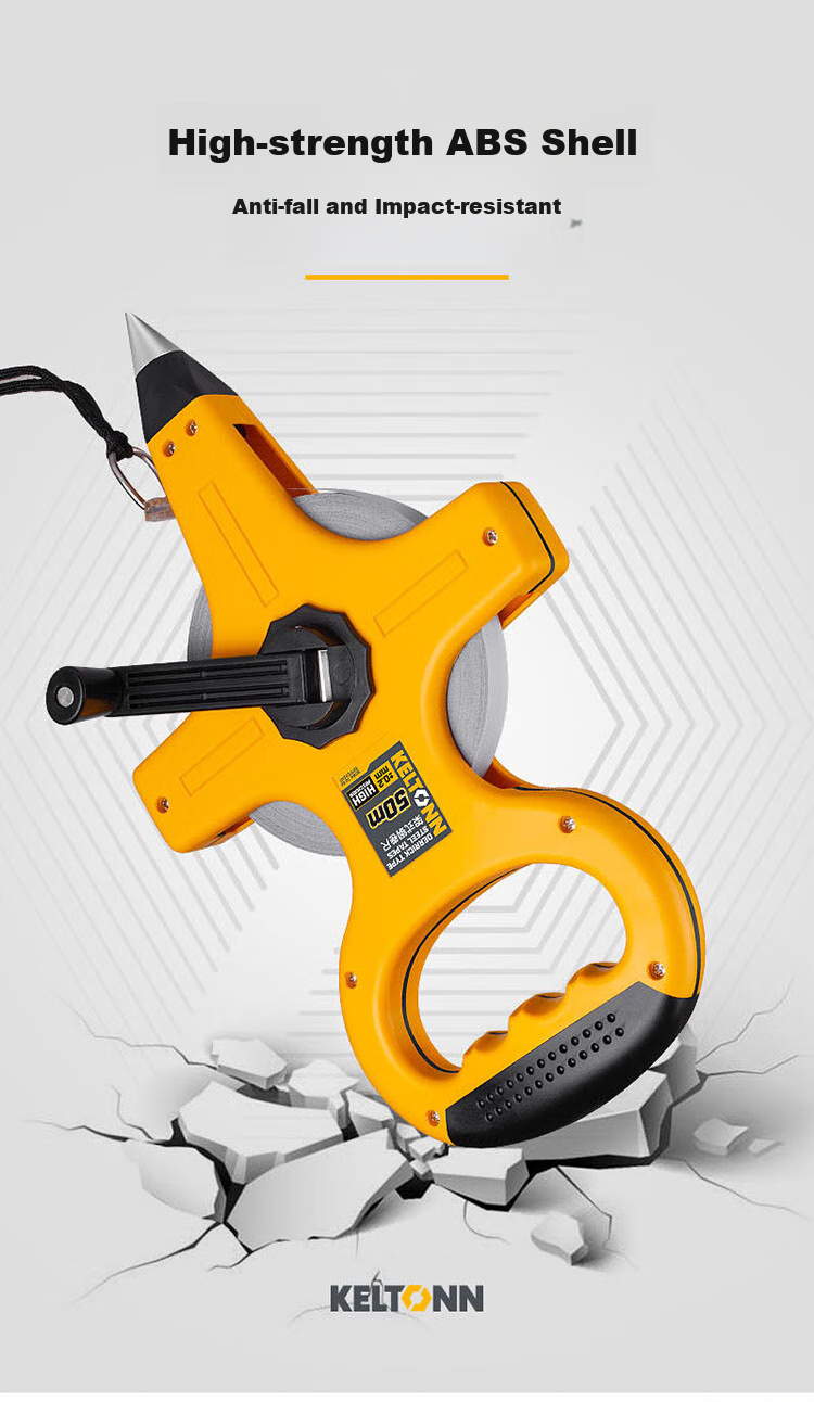 KELTONN 50-Meter Handheld And Stand-Up Steel Tape Measure, Cross-Shaped Long Tape Measure, Engineering Ruler, Measuring Tape, Meter Ruler, Renovation Measuring Tape 2