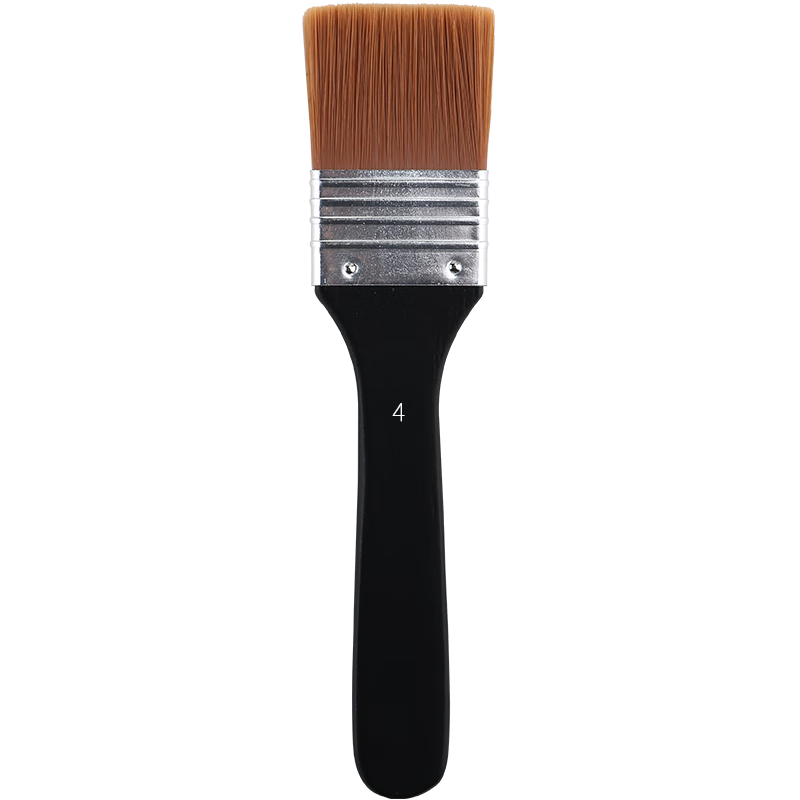 BGI-WAPM Art Board Brush, Nylon Wide-Head Brush, Suitable for Acrylic, Gouache, Oil Painting, Wall Drawing, And Blackboard Chalk, No. 4 T43804H, Sketching, Marker Drawing