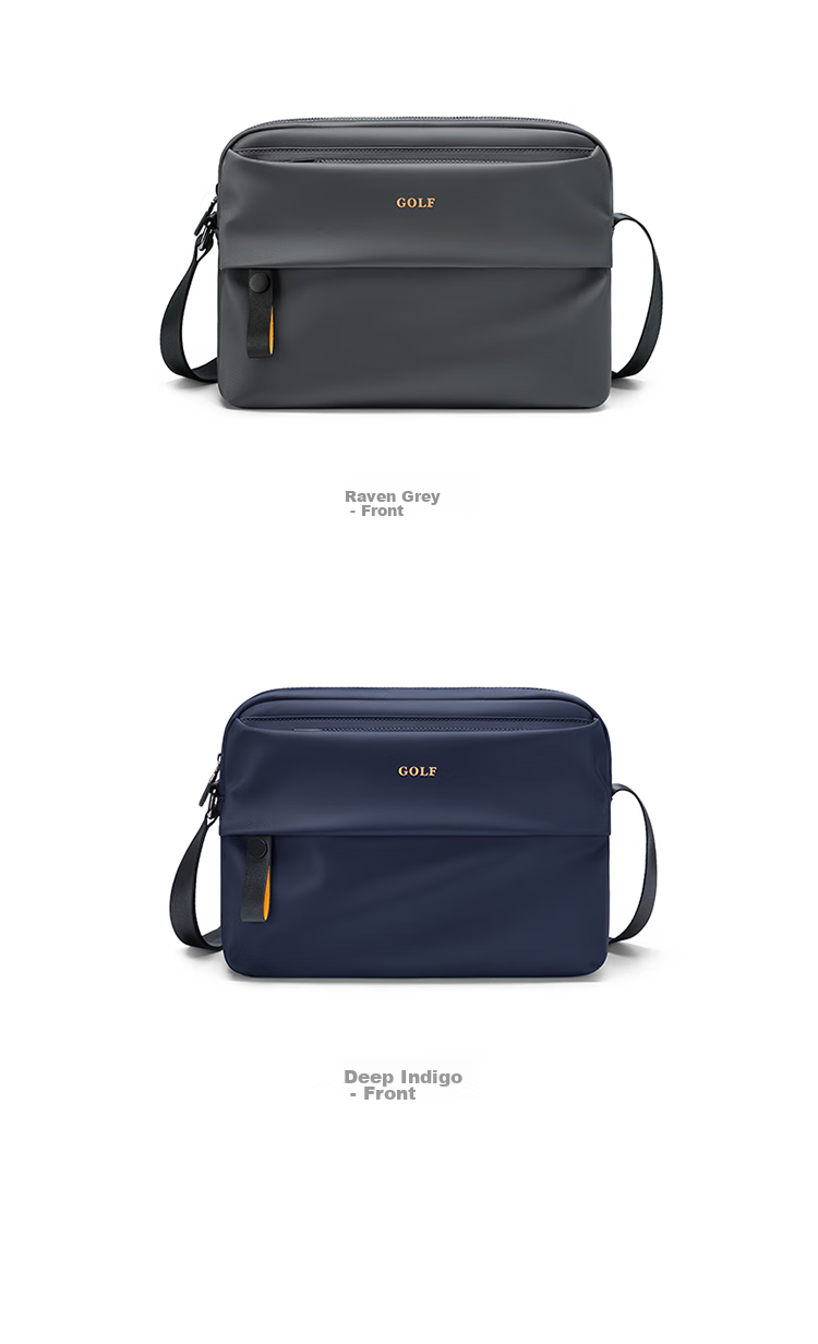 GOLF Shoulder Bag for Men, Crossbody Bag with Multiple Compartments, Can Hold IPad, Business Casual Water-Resistant Lightweight Fashionable Sports Messenger Bag 14