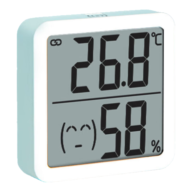 Deli Mini Indoor Temperature And Humidity Meter for Home And Baby Room Use, Integrated with Mijia, Bluetooth Connection, White LE508