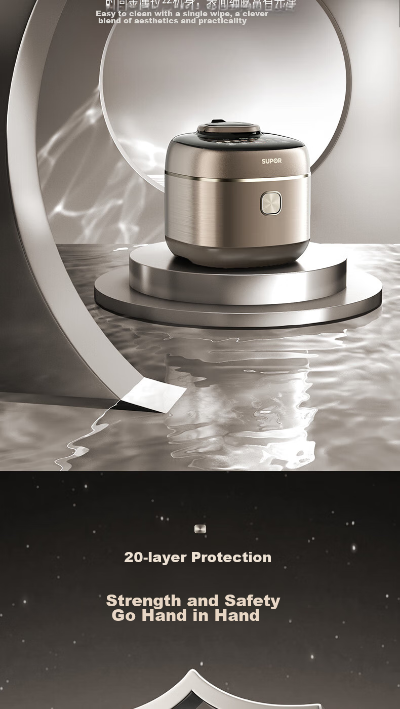 SUPOR New High-Pressure 140kPa Quick Release Titanium Fresh Breath IH Electric Pressure Cooker 5L 2200W 316L High-Pressure Pot for 4-6 People SY-50FH5999Q 22