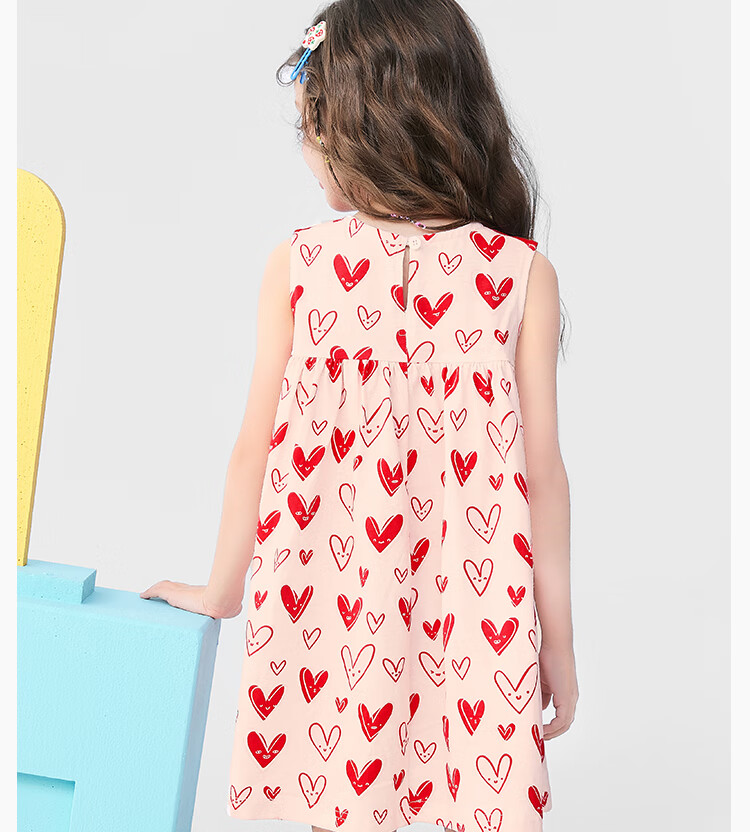 Mini Wooden House Children's Dress Summer Girls Cute Doll Collar Short Sleeve Dress Breathable Black Little Rabbit 130 10