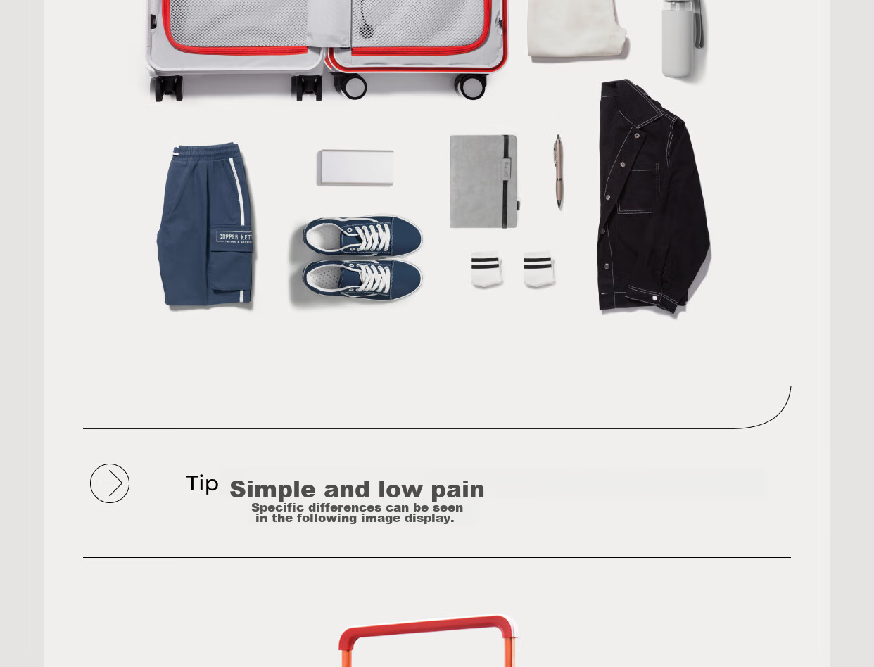 Tujia TUPLUS Balance Series Travel Suitcase, Center-Wheel Wide Handle Luggage, Large Capacity Suitcase, Cool Gray-Green, 24 Inches 13