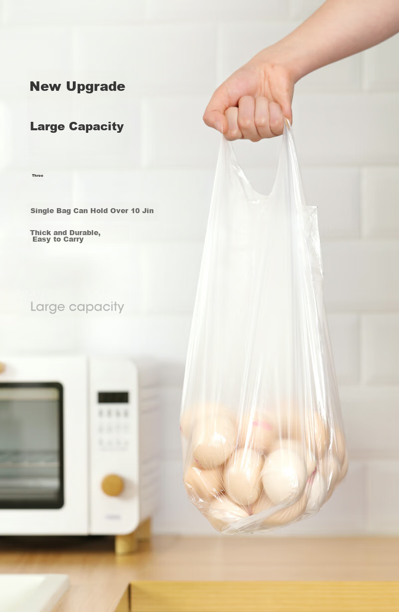 MARYYA Disposable Food-Grade Storage Bags, Large Size 80 Pieces, 40x50cm Plastic Bags, Thickened, for Vegetable Refrigeratio 4