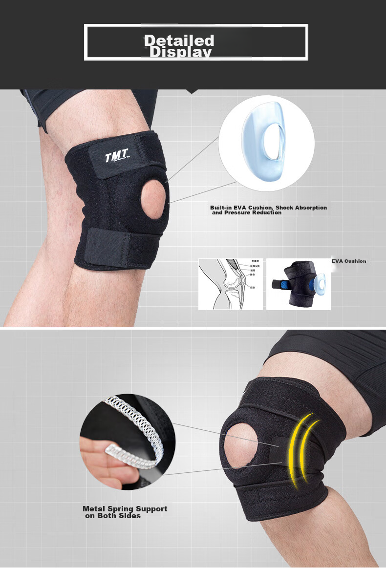 TMT Knee Brace for Sports, Warmth, Men And Women, Cold Legs, Running, Meniscus Injury, Arthritis, Specialized for Hiking, Basketball, Badminto 5