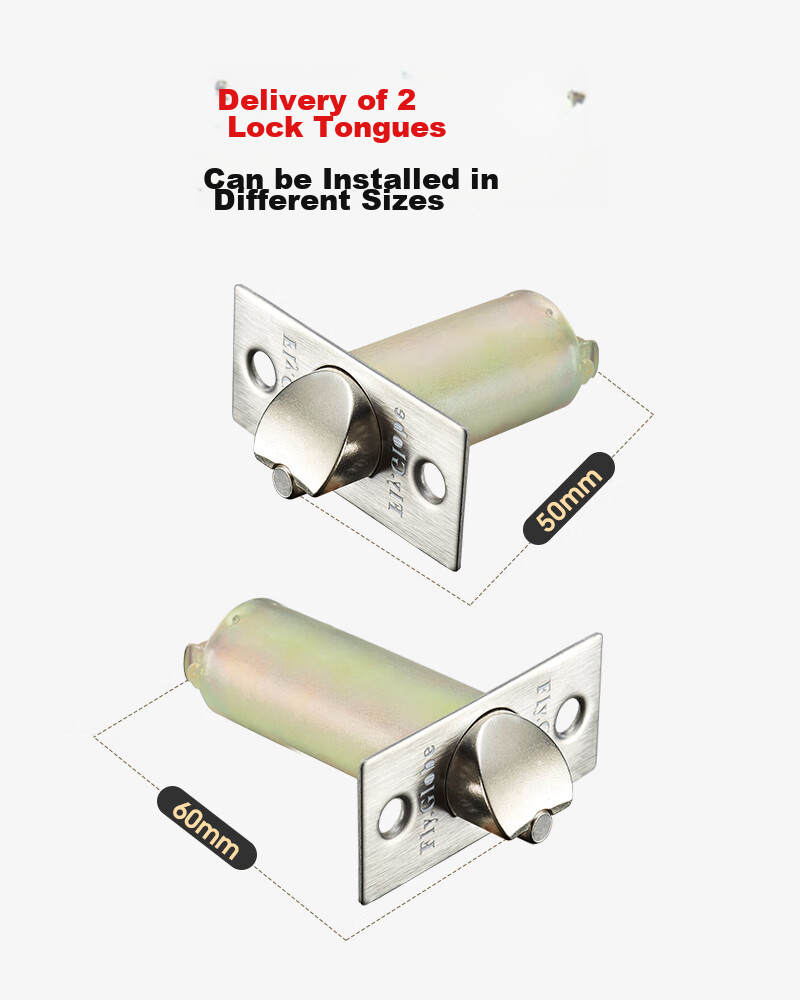Fly.Globe Spherical Lock, Indoor Bedroom Door Lock, Single Latch Handle Lock, Double Latch Universal Model FQ-202SB 6