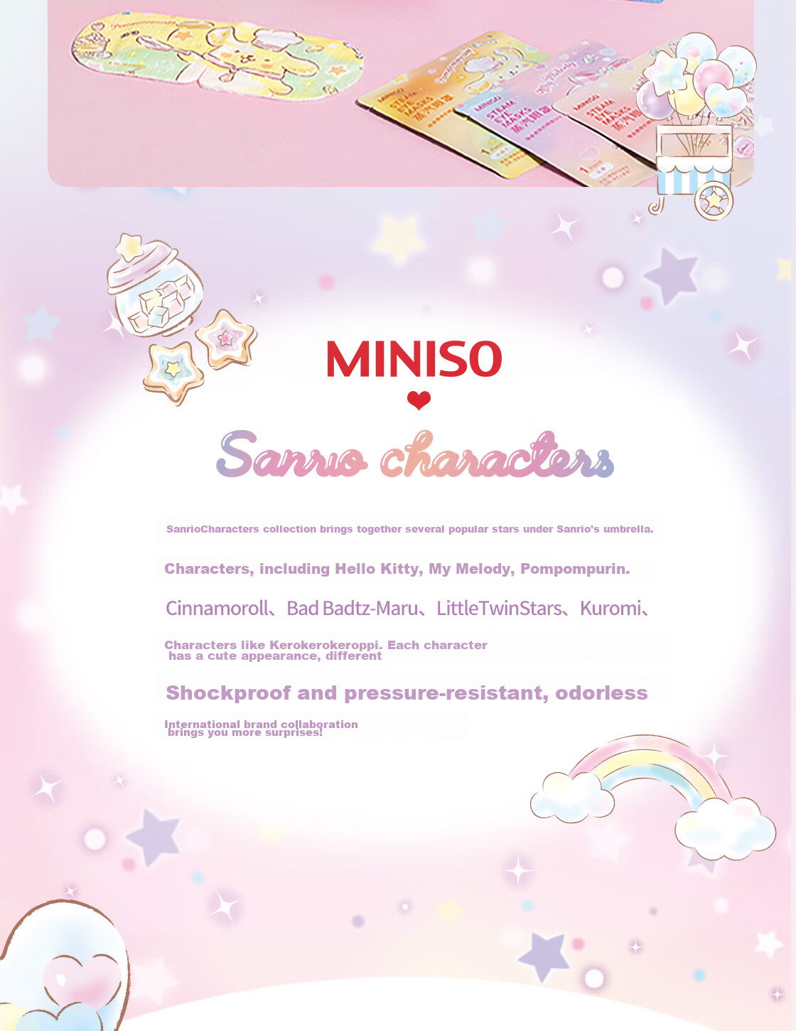 MINISO Sanrio Dream Series Hello Kitty Steam Eye Mask, 5 Pieces, Heating Eye Patch, Hot Compress, Suitable for Both Men And Wome 2