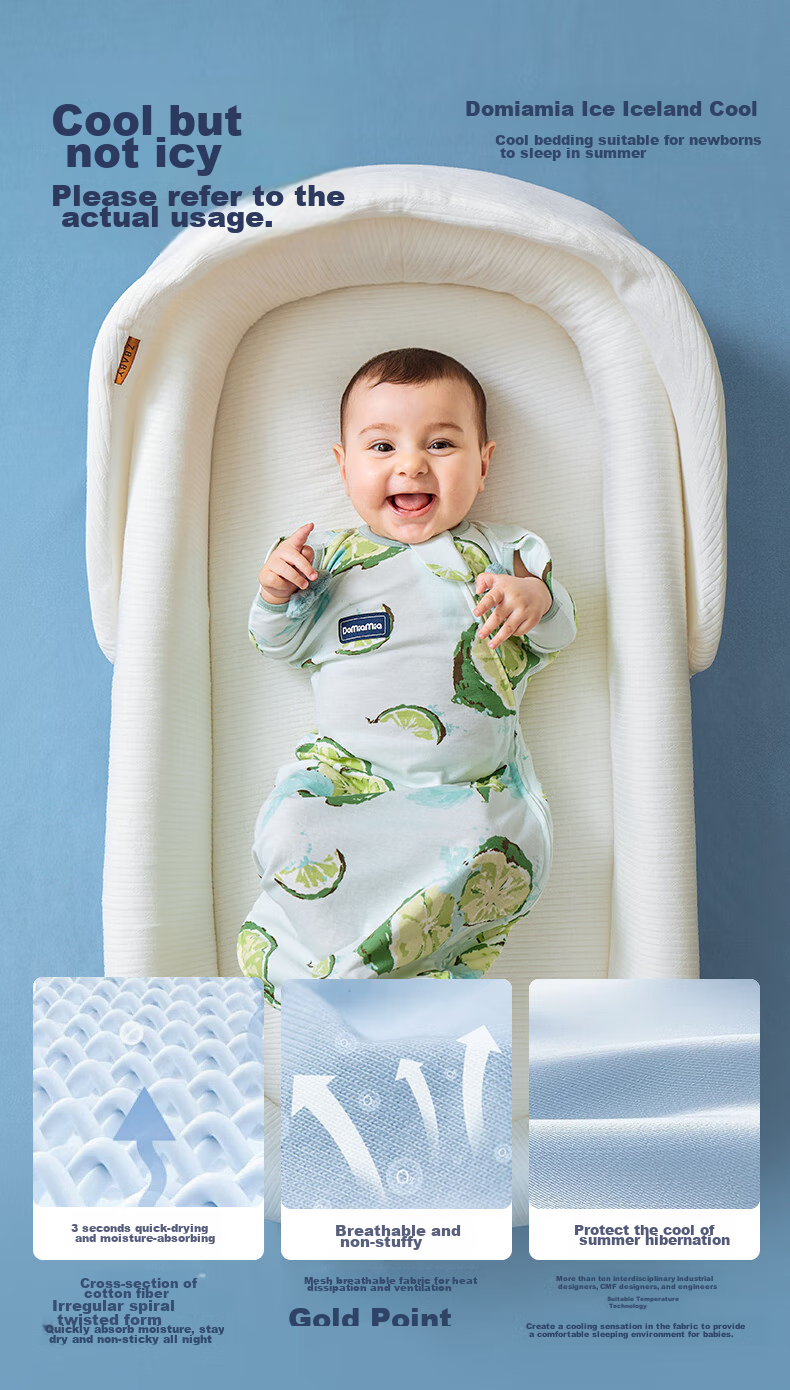 DOMIAMIA Baby Sleeping Bag, Anti-Startle Wrap, Double-Layer Pure Cotton, Newborn NB Size, Suitable for All Seasons 15