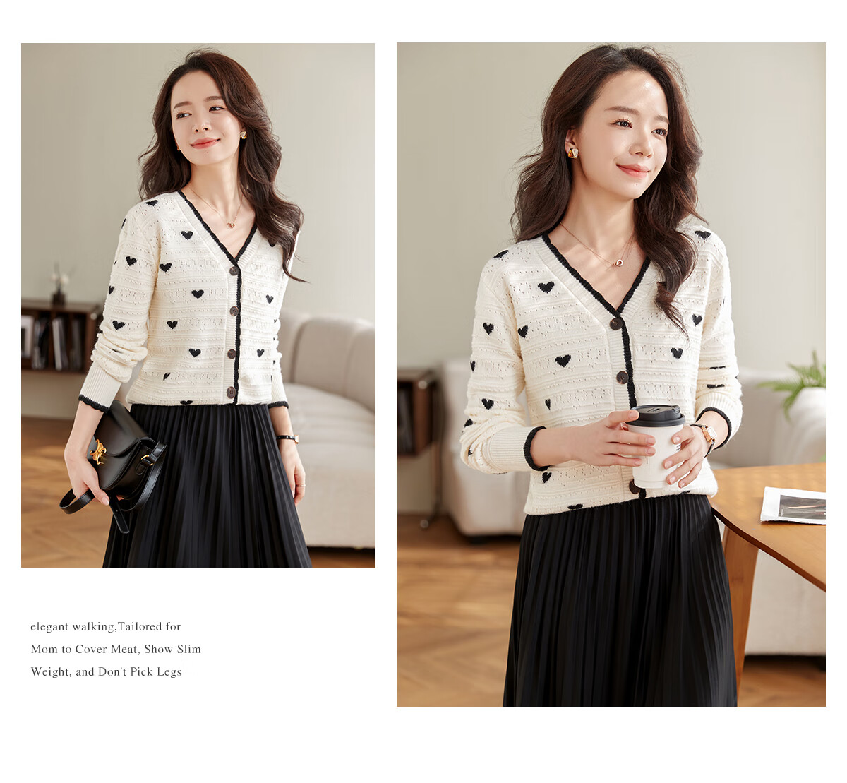 She Enjoy Women's Knitted Cardigan Stand Collar Zipper Sweater Jacket Casual Versatile Knit Outerwear T53Z092 27