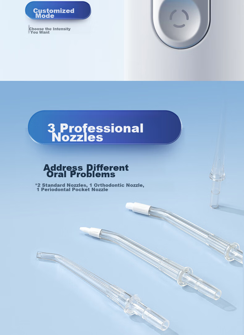 BAIR Professional Portable Water Flosser, Retractable Portable Orthodontic Cleaning Ultrasonic Water Flosser for Braces, Dental Cleaning Device Gift Box Set V3 Freedom White 12